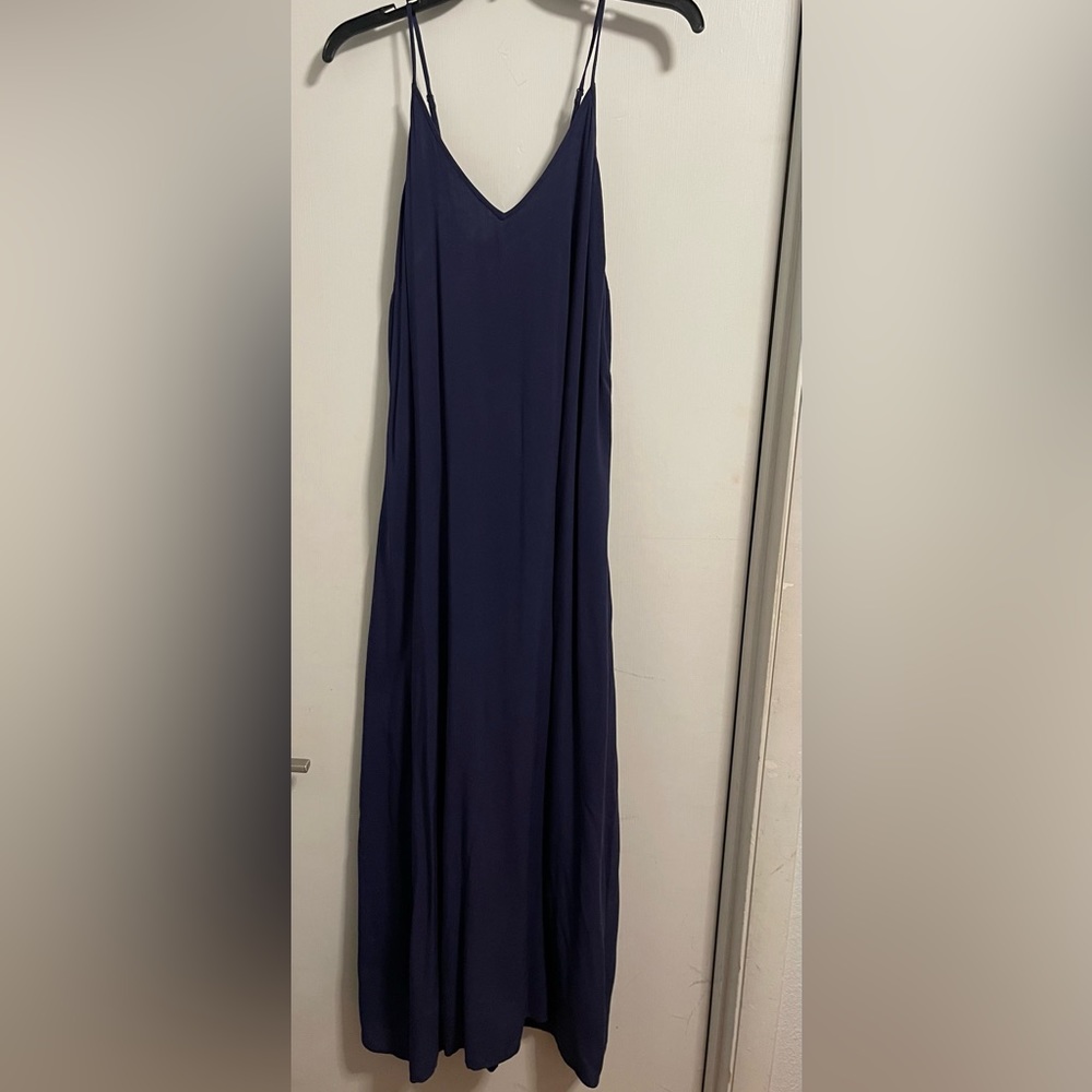Spaghetti Strap Navy Dress